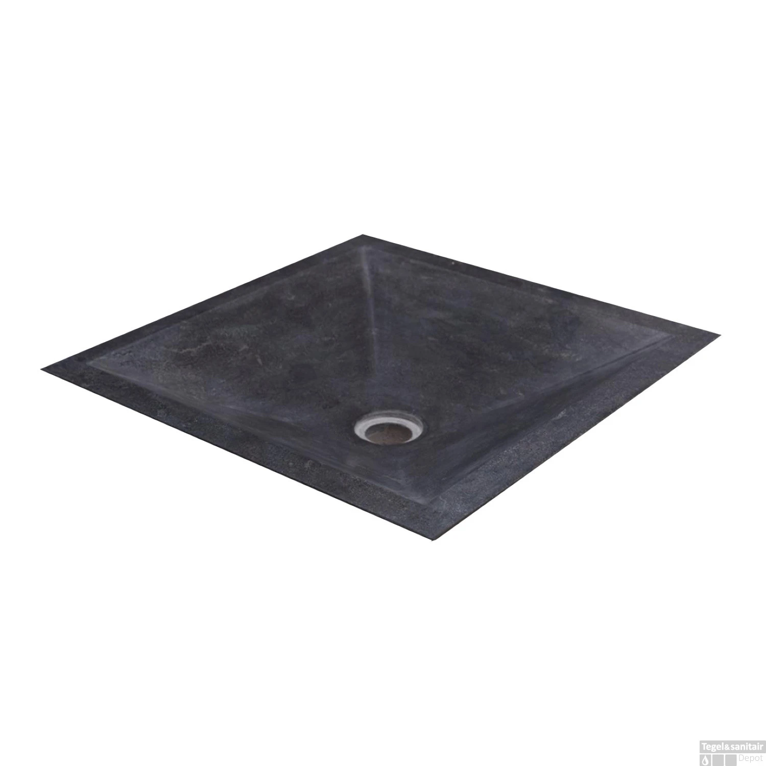 Waskom Forzalaqua Milano Hardsteen Gezoet 45x45x12 Cm 3 Waskom Forzalaqua Milano Hardsteen Gezoet 45x45x12 Cm