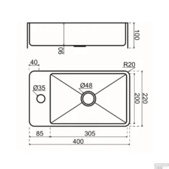 Fontein Lanesto Vanity 22x40x10 Cm RVS Grijs (excl Kraan Incl Waste) 9 Fontein Lanesto Vanity 22x40x10 Cm RVS Grijs (excl Kraan Incl Waste) -Goedkope Stijl Baden Winkel fontein lanesto vanity dekker tech
