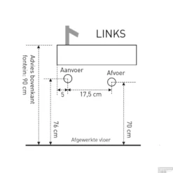 FonteinPack Ink Versus Links Grijs Chroom (Keuze Uit 20 Kranen) 11 FonteinPack Ink Versus Links Grijs Chroom (Keuze Uit 20 Kranen) -Goedkope Stijl Baden Winkel fontein links tech 3