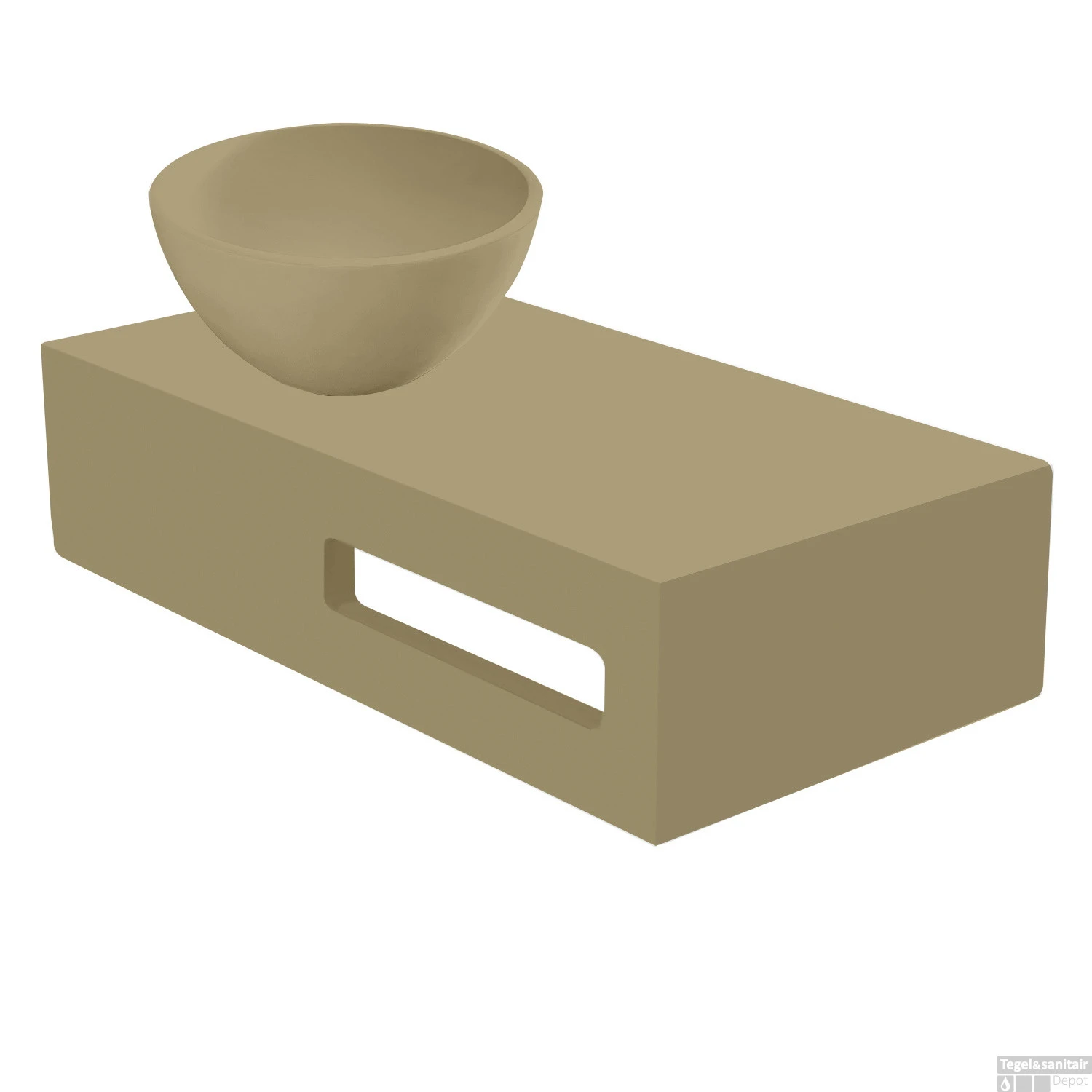Fontein Planchet Best Design Malo Solid Surface 40x21x10 Cm Sandstone 4 Fontein Planchet Best Design Malo Solid Surface 40x21x10 Cm Sandstone - Afbeelding 2