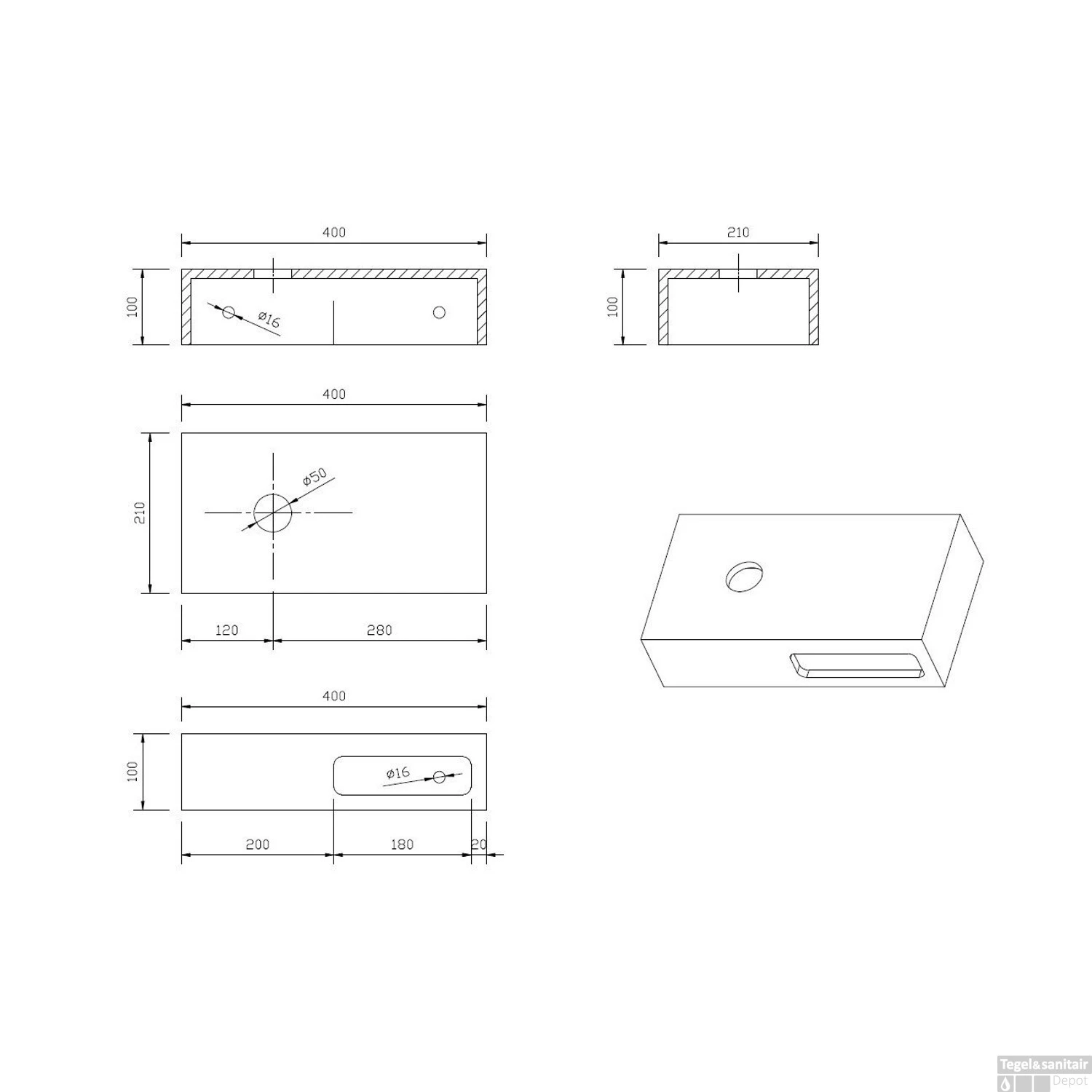 Fontein Planchet Best Design Malo Solid Surface 40x21x10 Cm Sandstone 5 Fontein Planchet Best Design Malo Solid Surface 40x21x10 Cm Sandstone - Afbeelding 3