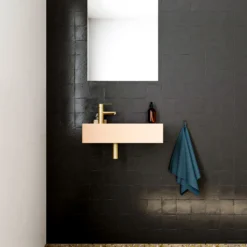 Fontein Salenzi Arro 50x26 Cm Mat Roze Links -Goedkope Stijl Baden Winkel fontein salenzi arro 50x26 cm mat roze links 1