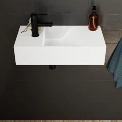 Fontein Salenzi Arro 50x26 Cm Mat Wit Links -Goedkope Stijl Baden Winkel fontein salenzi arro 50x26 cm mat wit links 2