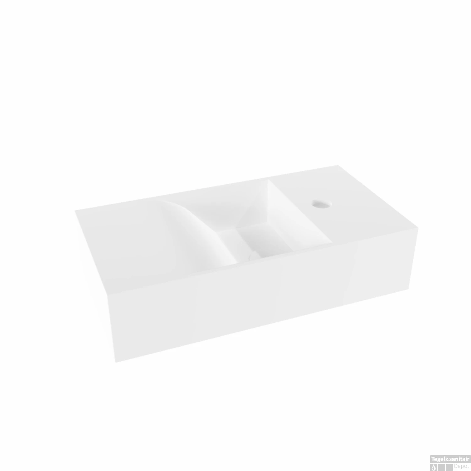 Fontein Salenzi Arro 50x26 Cm Mat Wit Rechts 6 Fontein Salenzi Arro 50x26 Cm Mat Wit Rechts - Afbeelding 4