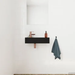 Fontein Salenzi Arro 50x26 Cm Mat Zwart Links -Goedkope Stijl Baden Winkel fontein salenzi arro 50x26 cm mat zwart links 1