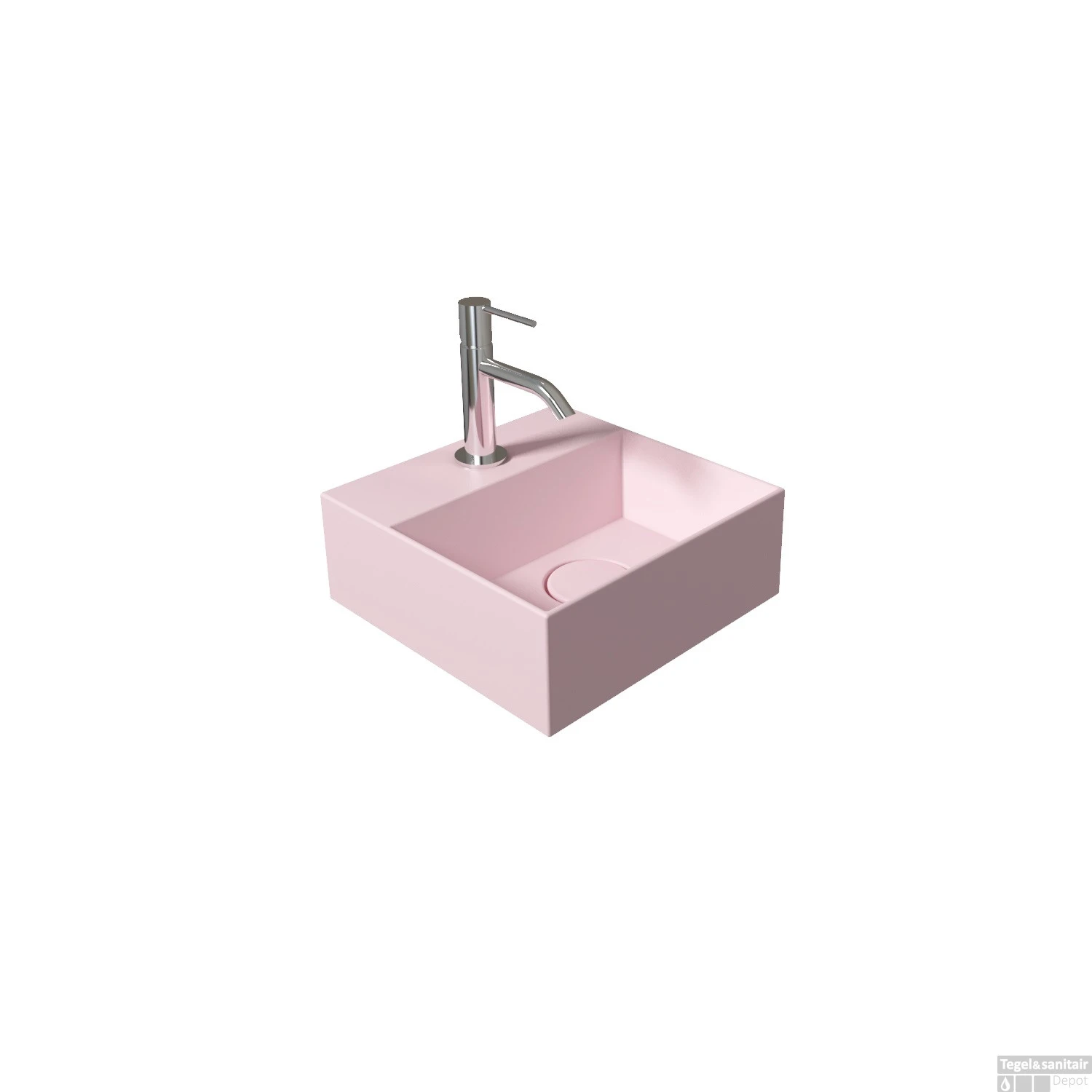 Fontein Salenzi Spy 30x30 Cm Mat Roze (inclusief Bijpassende Waste) 3 Fontein Salenzi Spy 30x30 Cm Mat Roze (inclusief Bijpassende Waste)