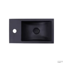 Fontein Sanilux Quartz Recto 40x22x10 Cm Mat Zwart (kraangat Links) 6 Fontein Sanilux Quartz Recto 40x22x10 Cm Mat Zwart (kraangat Links) -Goedkope Stijl Baden Winkel fontein sanilux quartz recto 40x22x10 cm mat zwart kraangat links detail