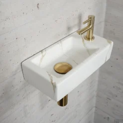 Fonteinset Carrara Marmerlook Wiesbaden Color Messing Goud (kraangat Rechts) 24 Fonteinset Carrara Marmerlook Wiesbaden Color Messing Goud (kraangat Rechts) -Goedkope Stijl Baden Winkel fonteinset carrara marmerlook wiesbaden color 8