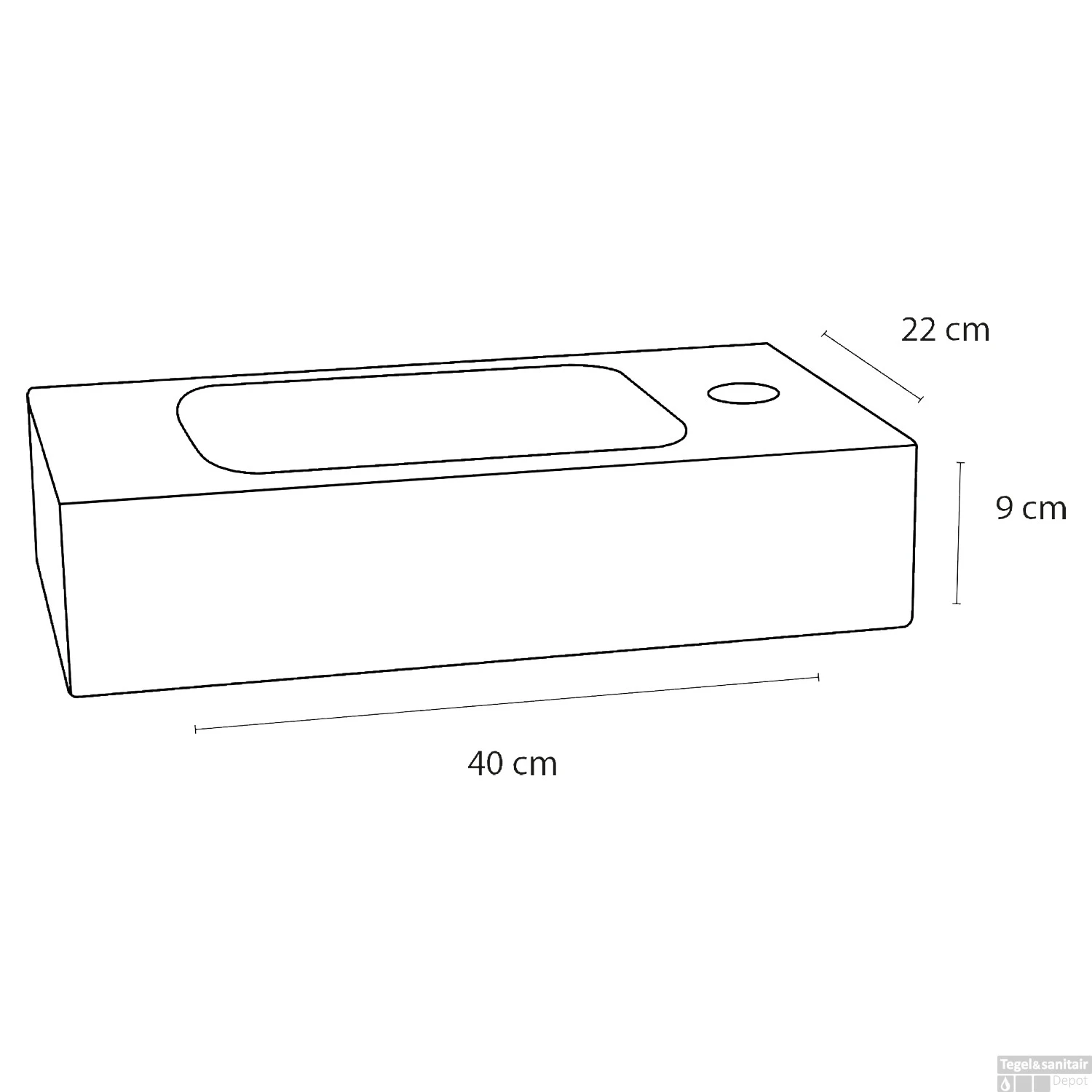 Fonteinset Differnz Bombai Natuursteen 40x22x9 Cm Zwart Met Rechte Kraan Chroom - Afbeelding 5