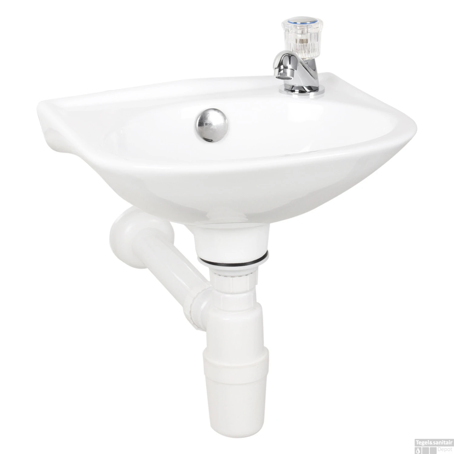 Fonteinset Differnz Gaia 32x28x15cm Wit Met Kraan En Sifon 5 Fonteinset Differnz Gaia 32x28x15cm Wit Met Kraan En Sifon - Afbeelding 3