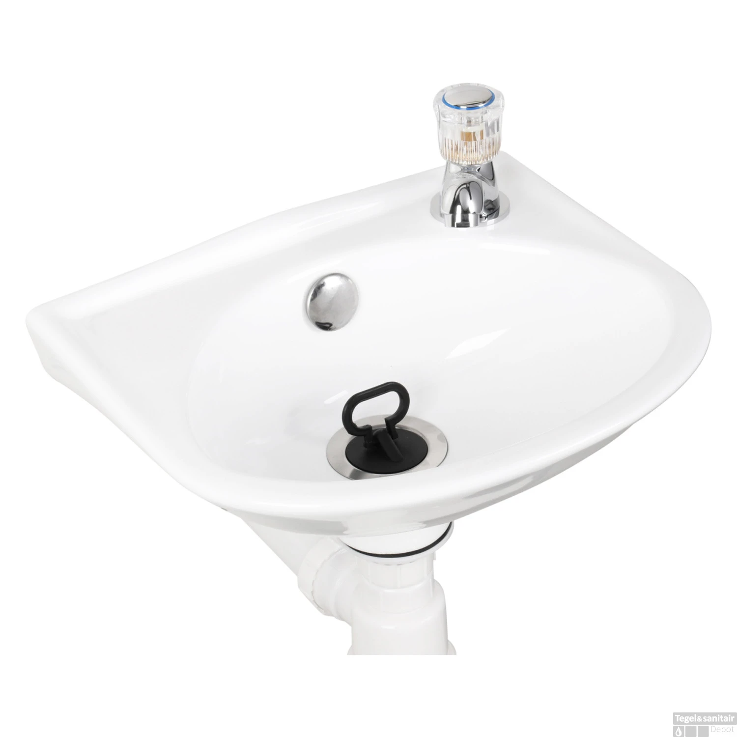 Fonteinset Differnz Gaia 32x28x15cm Wit Met Kraan En Sifon 4 Fonteinset Differnz Gaia 32x28x15cm Wit Met Kraan En Sifon - Afbeelding 2