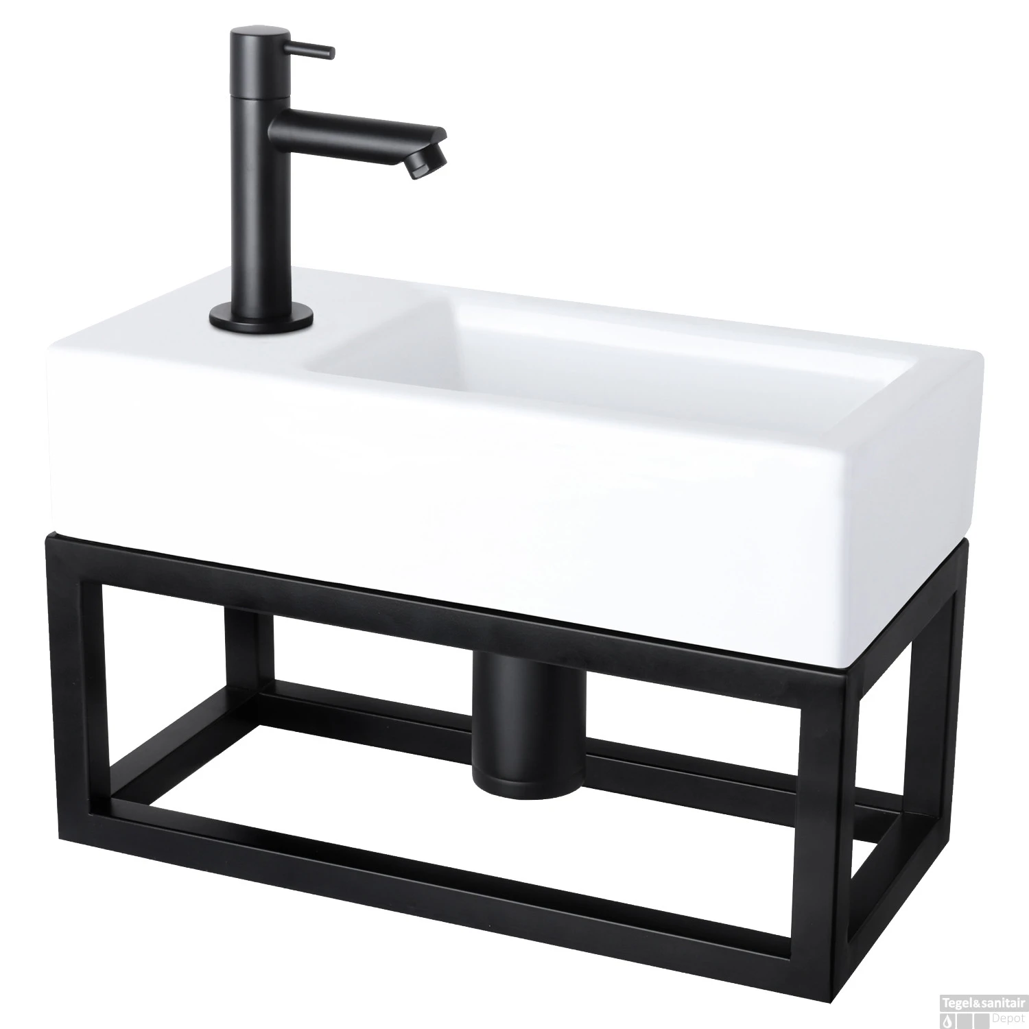Fonteinset Differnz Helios Met Handoekrek 37.5x18.5x9.5 Cm Marmer Wit Met Rechte Kraan Links Mat Zwart 3 Fonteinset Differnz Helios Met Handoekrek 37.5x18.5x9.5 Cm Marmer Wit Met Rechte Kraan Links Mat Zwart