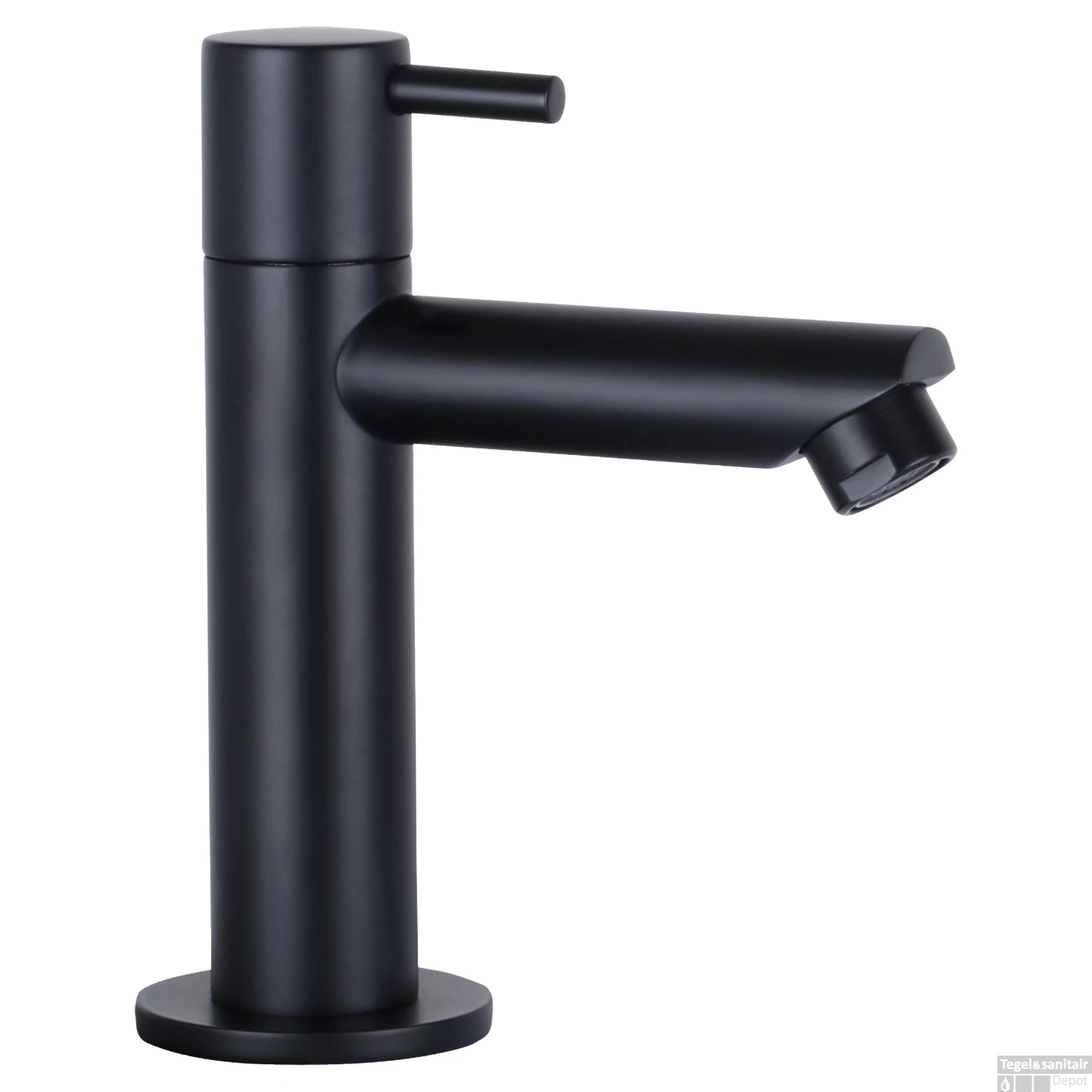 Fonteinset Differnz Helios Met Handoekrek 37.5x18.5x9.5 Cm Marmer Wit Met Rechte Kraan Links Mat Zwart 4 Fonteinset Differnz Helios Met Handoekrek 37.5x18.5x9.5 Cm Marmer Wit Met Rechte Kraan Links Mat Zwart - Afbeelding 2