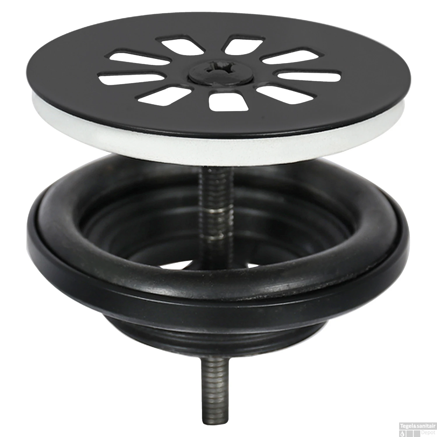 Fonteinset Differnz Helios Met Handoekrek 37.5x18.5x9.5 Cm Marmer Wit Met Rechte Kraan Links Mat Zwart 5 Fonteinset Differnz Helios Met Handoekrek 37.5x18.5x9.5 Cm Marmer Wit Met Rechte Kraan Links Mat Zwart - Afbeelding 3