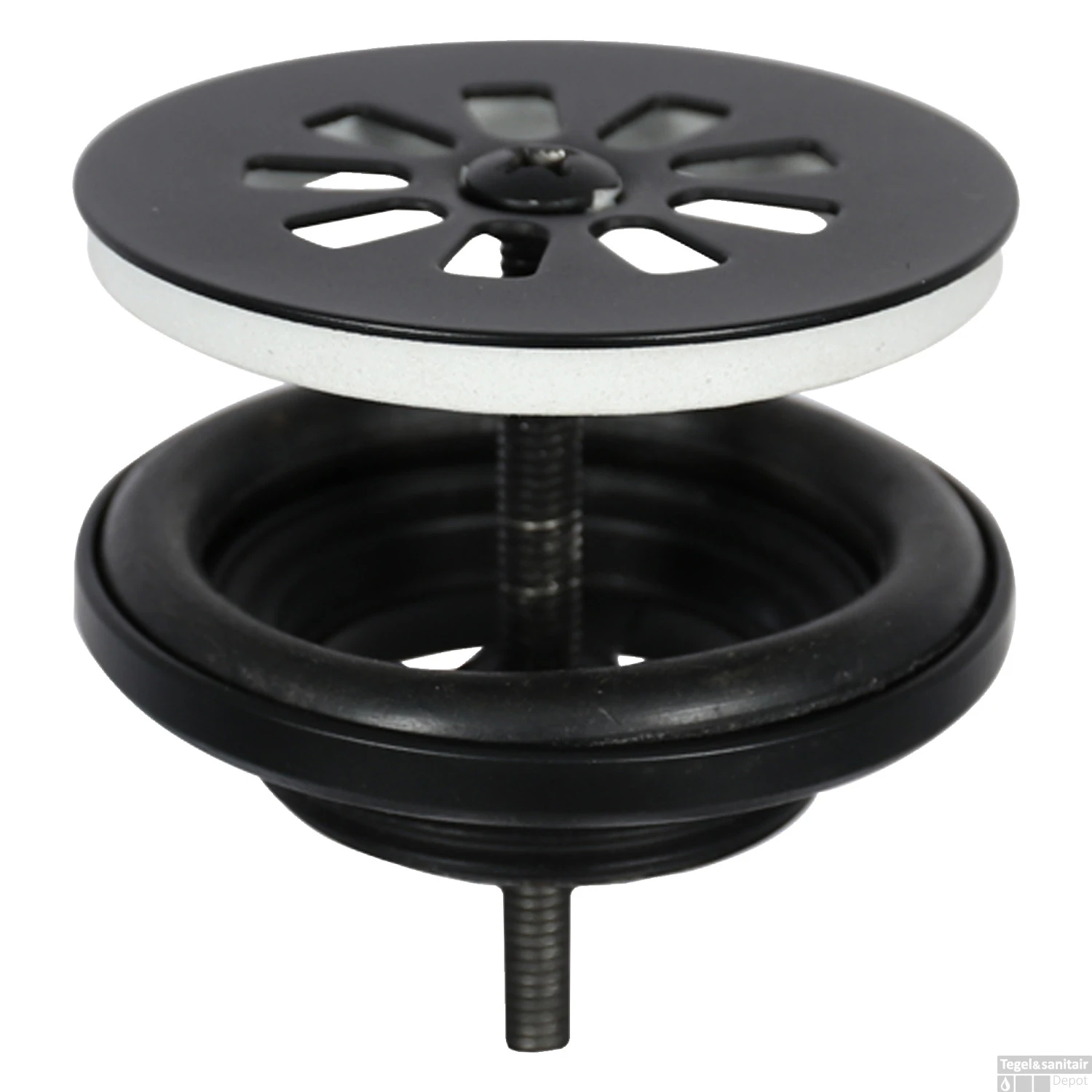 Fonteinset Differnz Ravo Beton 38.5x18.5x9 Cm Licht Grijs Met Gebogen Kraan Mat Zwart 5 Fonteinset Differnz Ravo Beton 38.5x18.5x9 Cm Licht Grijs Met Gebogen Kraan Mat Zwart - Afbeelding 3