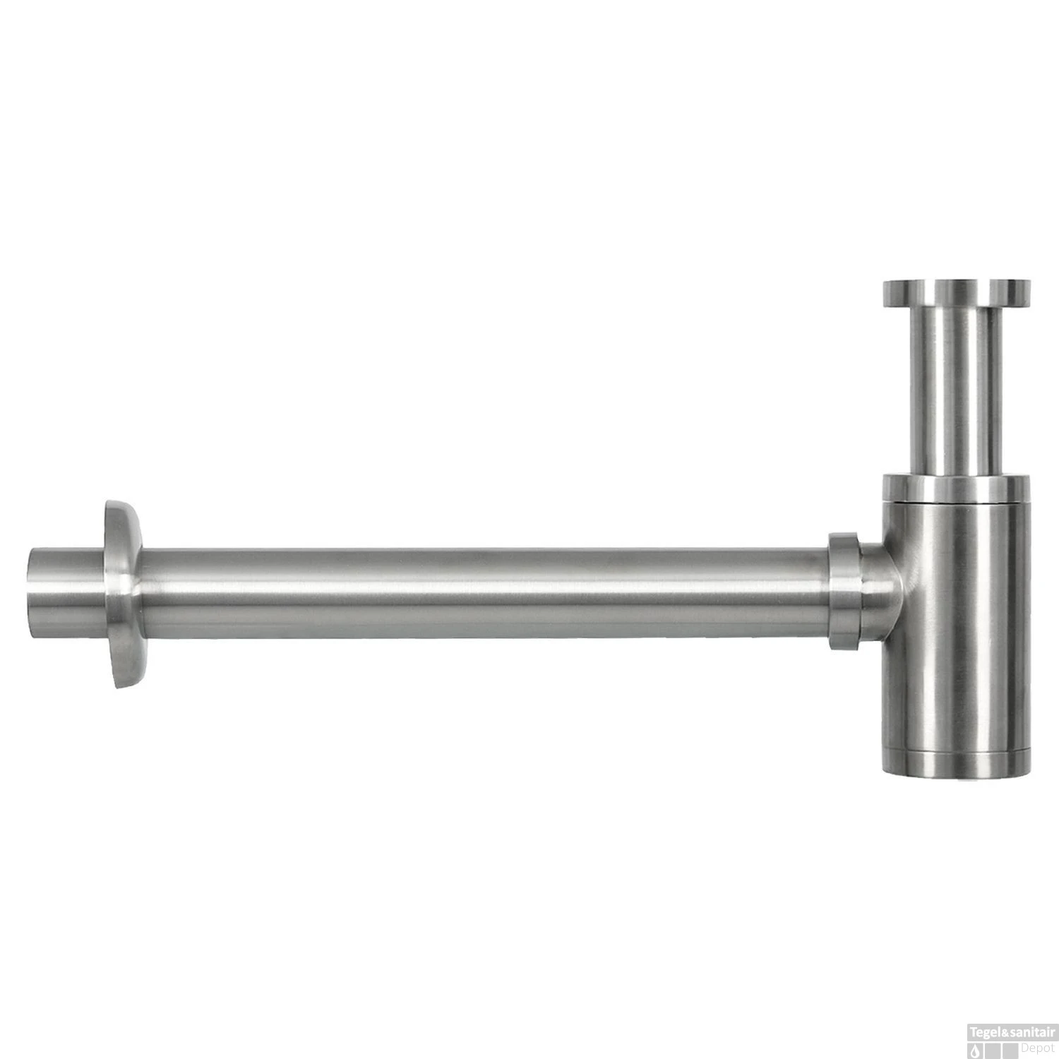 Fonteinset Differnz Ravo Beton 38.5x18.5x9 Cm Licht Grijs Met Rechte Mat Chroom - Afbeelding 4