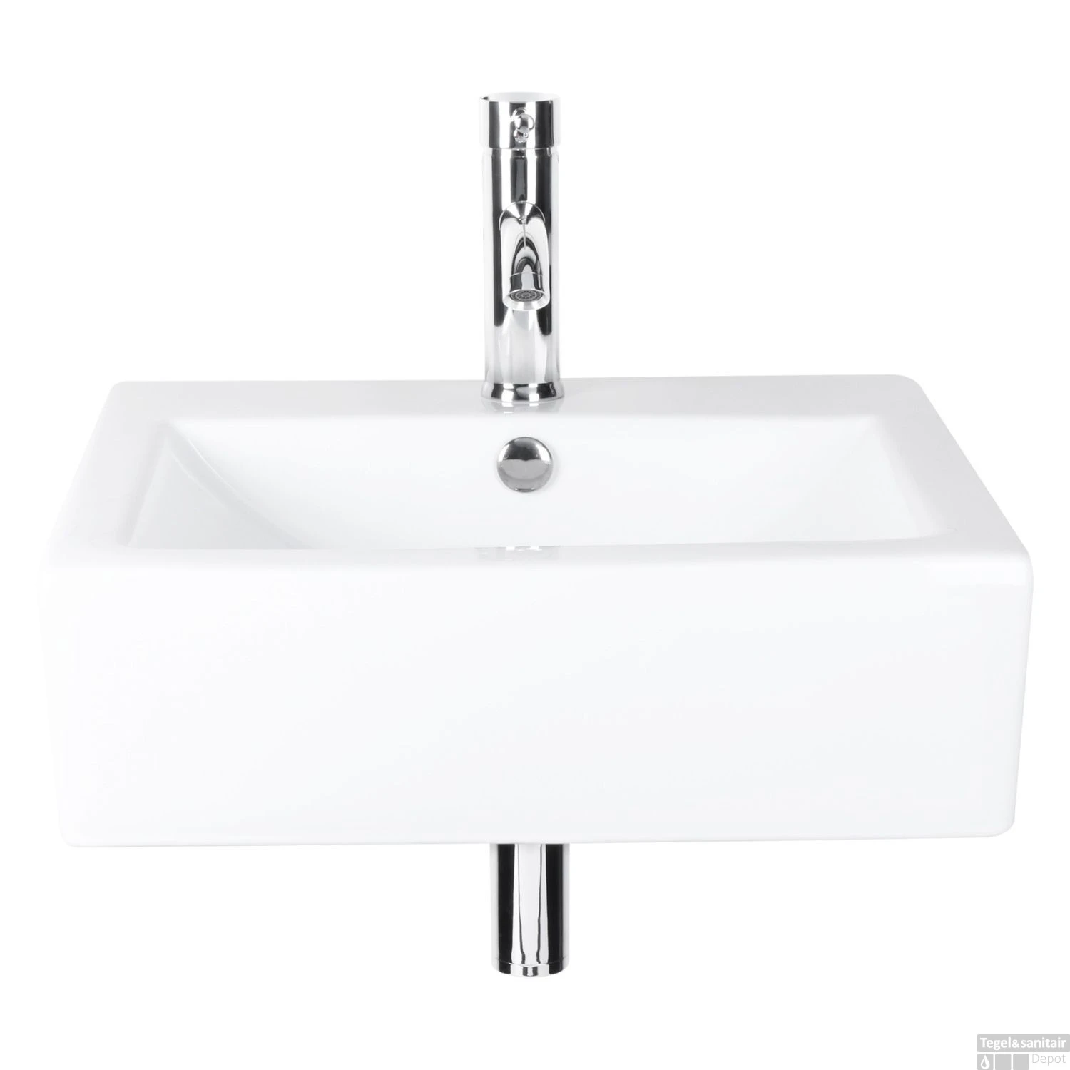 Fonteinset Differnz Rhea 52x40.5x15.5cm Keramiek Met Kraan En Sifon Chroom 5 Fonteinset Differnz Rhea 52x40.5x15.5cm Keramiek Met Kraan En Sifon Chroom - Afbeelding 3