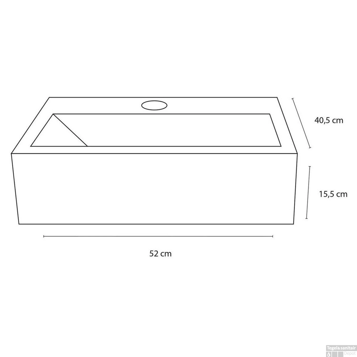 Fonteinset Differnz Rhea 52x40.5x15.5cm Keramiek Met Kraan En Sifon Chroom 7 Fonteinset Differnz Rhea 52x40.5x15.5cm Keramiek Met Kraan En Sifon Chroom - Afbeelding 5