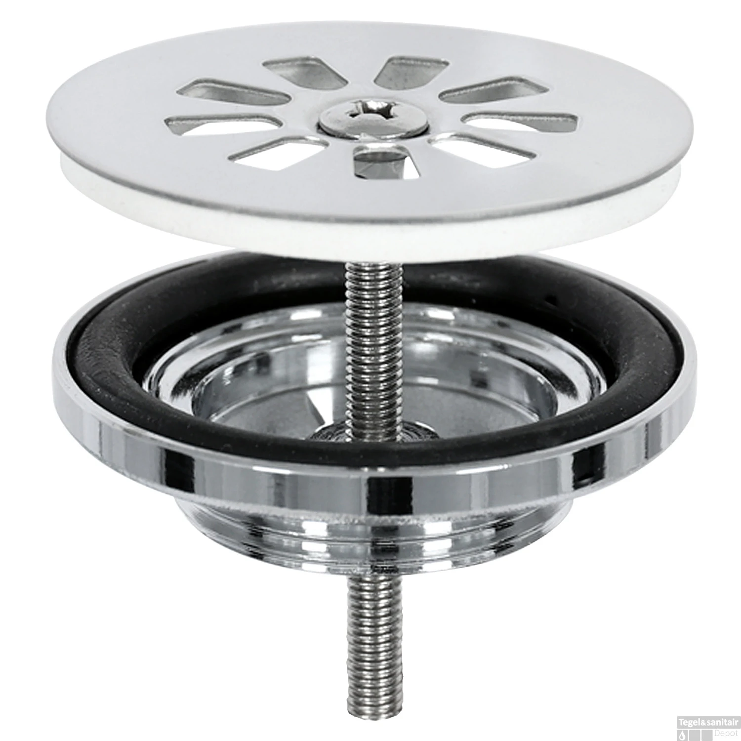 Fonteinset Differnz Ribble Natuursteen 38x18x8 Cm Zwart Met Gebogen Kruis Kraan Mat Chroom 5 Fonteinset Differnz Ribble Natuursteen 38x18x8 Cm Zwart Met Gebogen Kruis Kraan Mat Chroom - Afbeelding 3