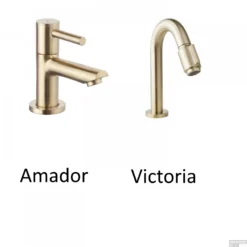 Fonteinset Mat Zwart Wiesbaden Color Messing Goud (kraangat Links) 19 Fonteinset Mat Zwart Wiesbaden Color Messing Goud (kraangat Links) -Goedkope Stijl Baden Winkel fonteinset geborsteld messing goud 6