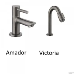 Fonteinset Carrara Marmerlook Wiesbaden Color Gun Metal (kraangat Rechts) 21 Fonteinset Carrara Marmerlook Wiesbaden Color Gun Metal (kraangat Rechts) -Goedkope Stijl Baden Winkel fonteinset gun metal 1