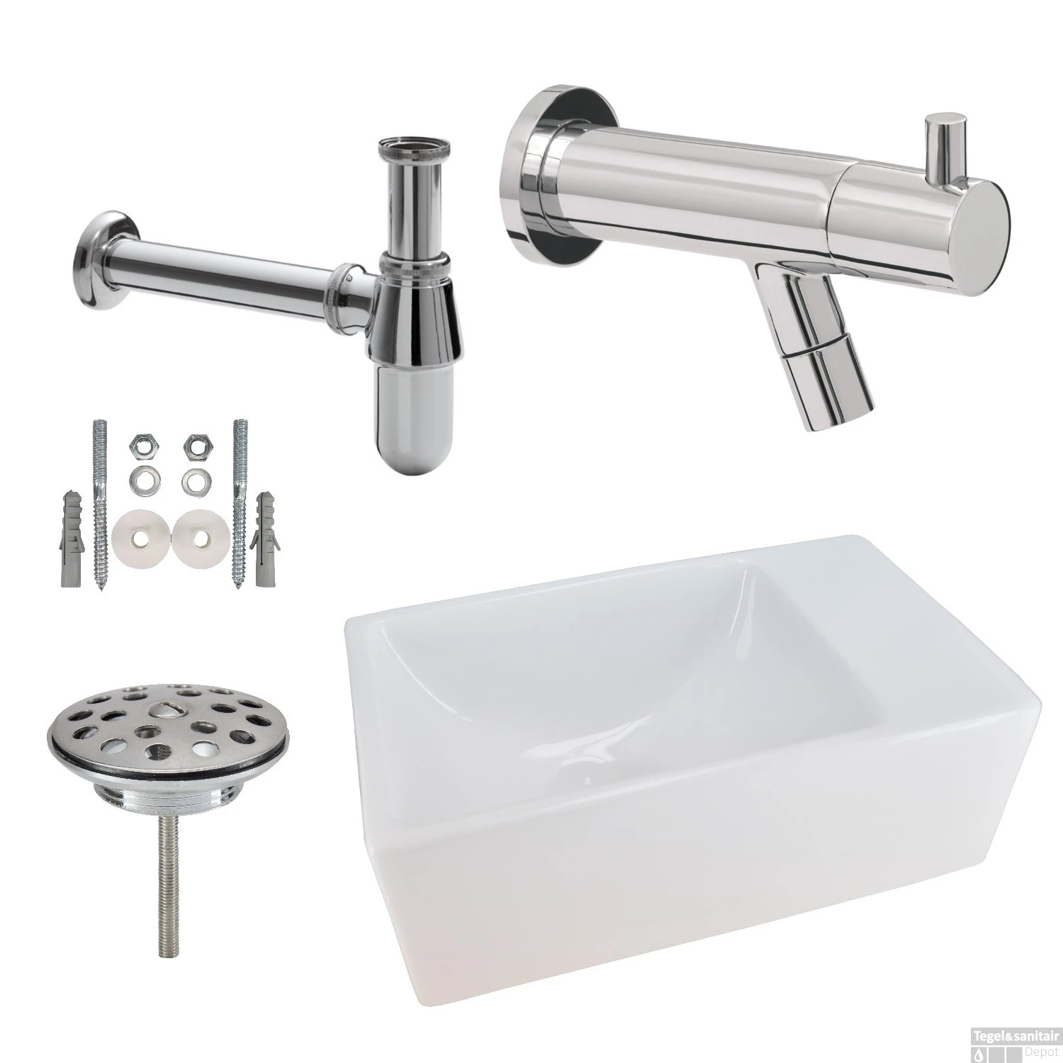 FonteinPack Inbouwkraan Rhea Keramiek 30.5x18x11 Cm Chroom 7 FonteinPack Inbouwkraan Rhea Keramiek 30.5x18x11 Cm Chroom - Afbeelding 5