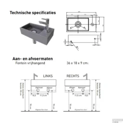Fonteinset INK Versus 36x18x9 Cm Quartz Beton Met Kraangat Links Metal Black 14 Fonteinset INK Versus 36x18x9 Cm Quartz Beton Met Kraangat Links Metal Black -Goedkope Stijl Baden Winkel fonteinset ink versus 36x18x9 cm quartz beton met kraangat links metal black tech