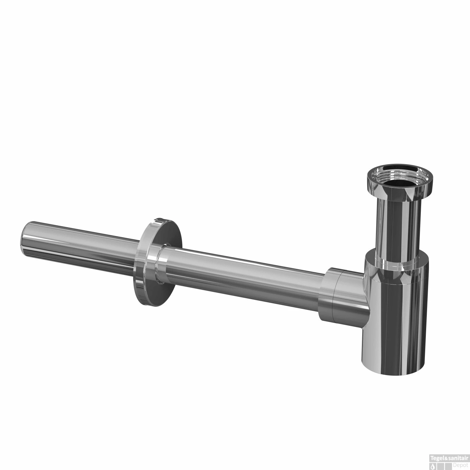 Fonteinset INK Versus 36x18x9 Cm Quartz Beton Met Kraangat Rechts Chroom - Afbeelding 2