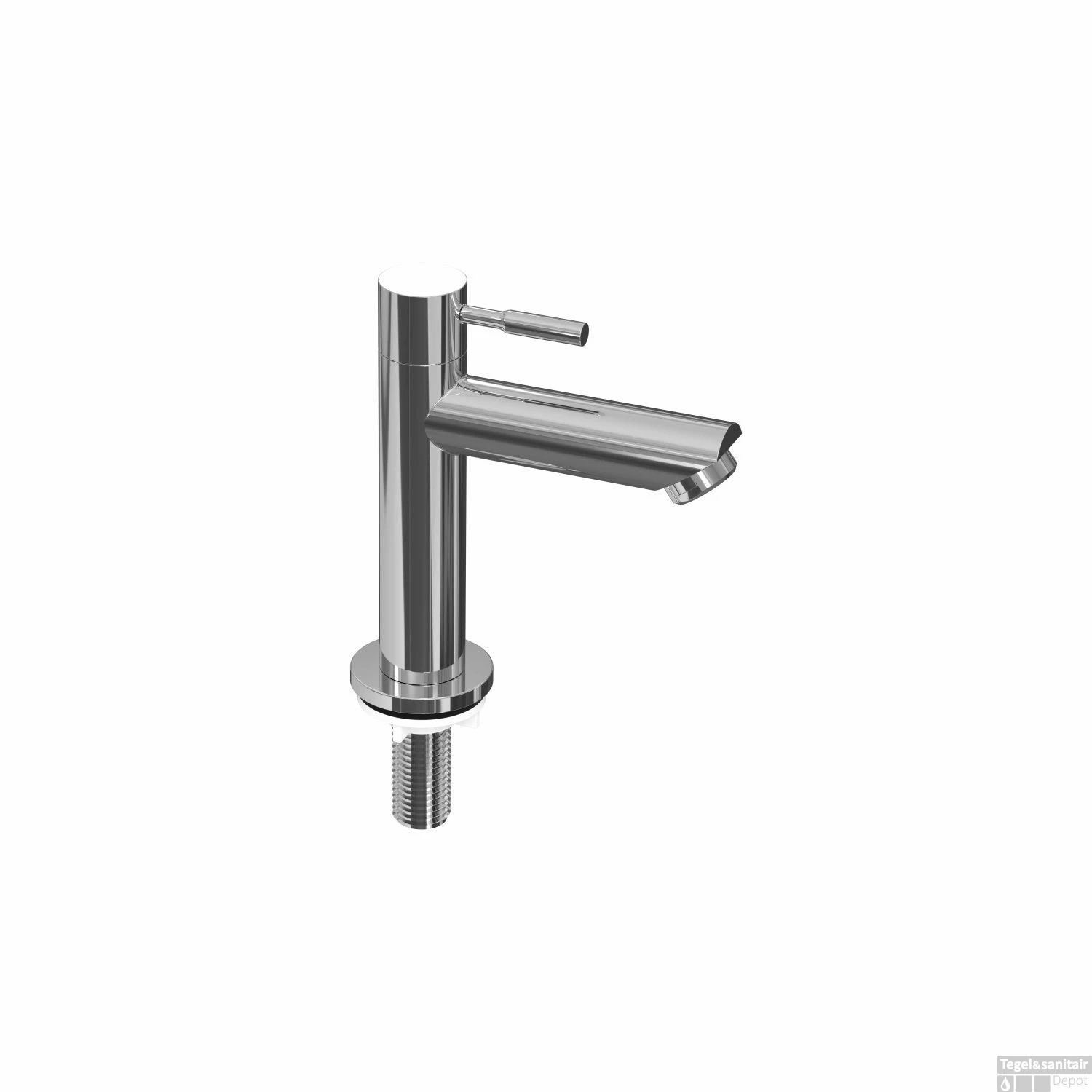 Fonteinset INK Versus 36x18x9 Cm Quartz Beton Met Kraangat Rechts Chroom - Afbeelding 3