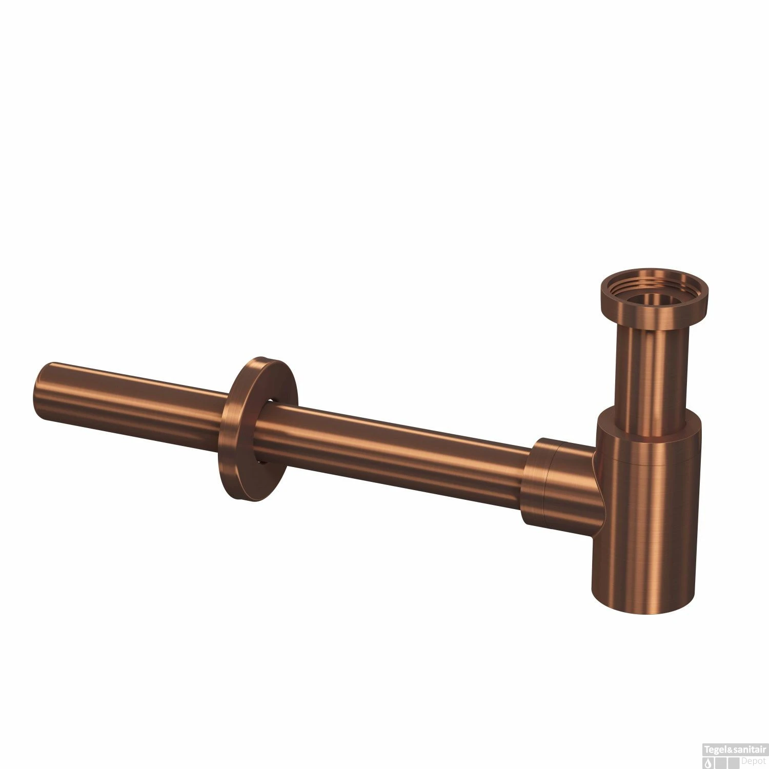 Fonteinset INK Versus 36x18x9cm Porselein Mat Wit Met Kraangat Rechts Mat Rose Goud 4 Fonteinset INK Versus 36x18x9cm Porselein Mat Wit Met Kraangat Rechts Mat Rose Goud - Afbeelding 2