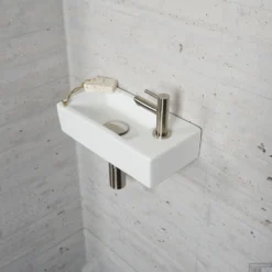 Fonteinset Mat Wit Wiesbaden Color RVS (kraangat Rechts) 14 Fonteinset Mat Wit Wiesbaden Color RVS (kraangat Rechts) -Goedkope Stijl Baden Winkel fonteinset mat wit wiesbaden rvs 11