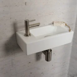 Fonteinset Mat Wit Wiesbaden Color RVS (kraangat Links) 23 Fonteinset Mat Wit Wiesbaden Color RVS (kraangat Links) -Goedkope Stijl Baden Winkel fonteinset mat wit wiesbaden rvsl 12