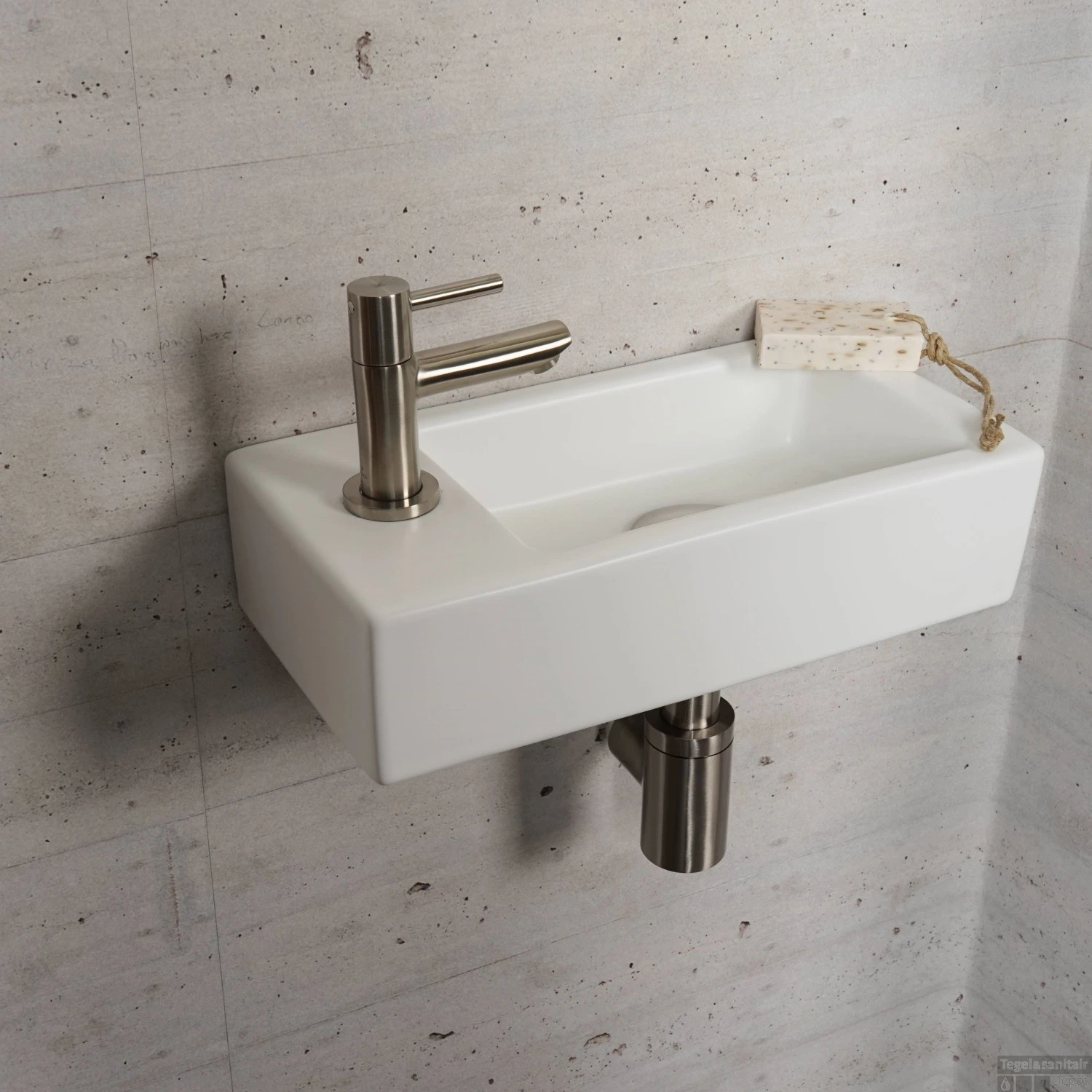 Fonteinset Mat Wit Wiesbaden Color RVS (kraangat Links) 9 Fonteinset Mat Wit Wiesbaden Color RVS (kraangat Links) - Afbeelding 7