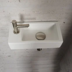 Fonteinset Mat Wit Wiesbaden Color RVS (kraangat Links) 18 Fonteinset Mat Wit Wiesbaden Color RVS (kraangat Links) -Goedkope Stijl Baden Winkel fonteinset mat wit wiesbaden rvsl 3