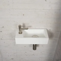 Fonteinset Mat Wit Wiesbaden Color RVS (kraangat Links) 19 Fonteinset Mat Wit Wiesbaden Color RVS (kraangat Links) -Goedkope Stijl Baden Winkel fonteinset mat wit wiesbaden rvsl 5