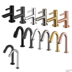 Fonteinset Wiesbaden Rhea Mini Rechts Quartz Mat Zwart (Mix & Match) -Goedkope Stijl Baden Winkel fonteinset wiesbaden mini rhea quartz kranen sfeer 1 1