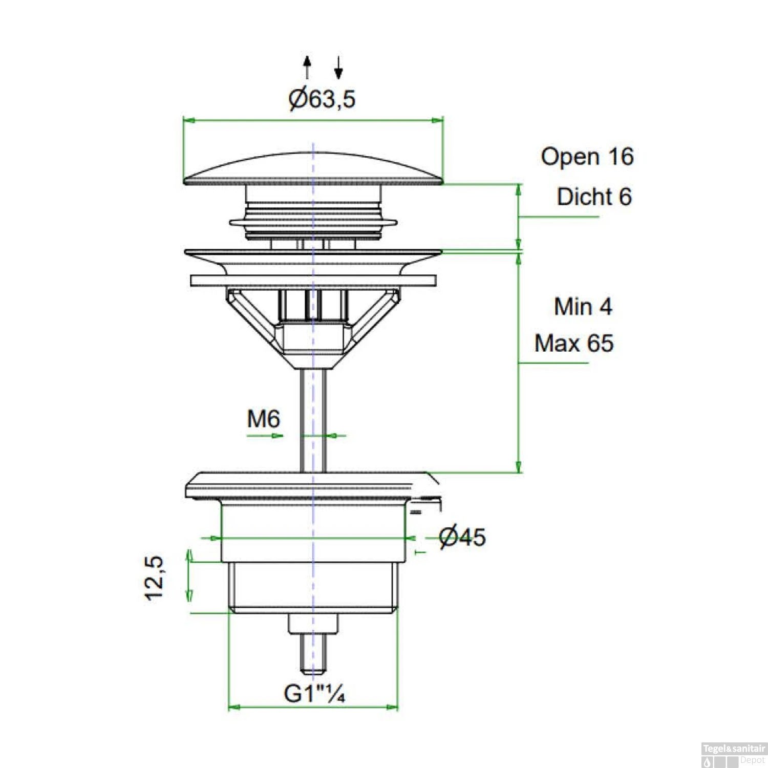 Clickplug Lagoo Garda Universeel Messing Chroom 4 Clickplug Lagoo Garda Universeel Messing Chroom - Afbeelding 2