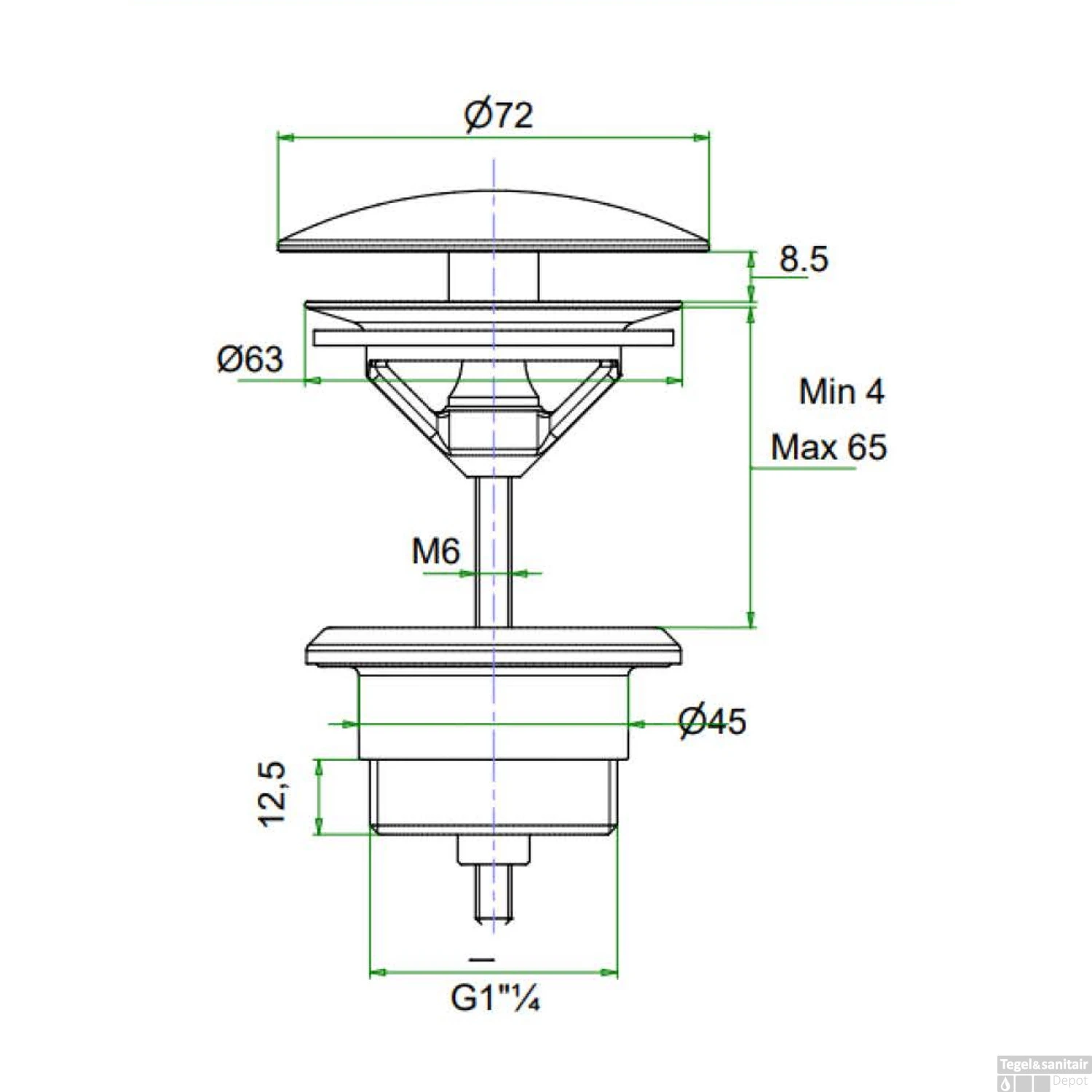 Afvoerplug Lagoo Garda Always Open Messing Geborsteld Koper 4 Afvoerplug Lagoo Garda Always Open Messing Geborsteld Koper - Afbeelding 2
