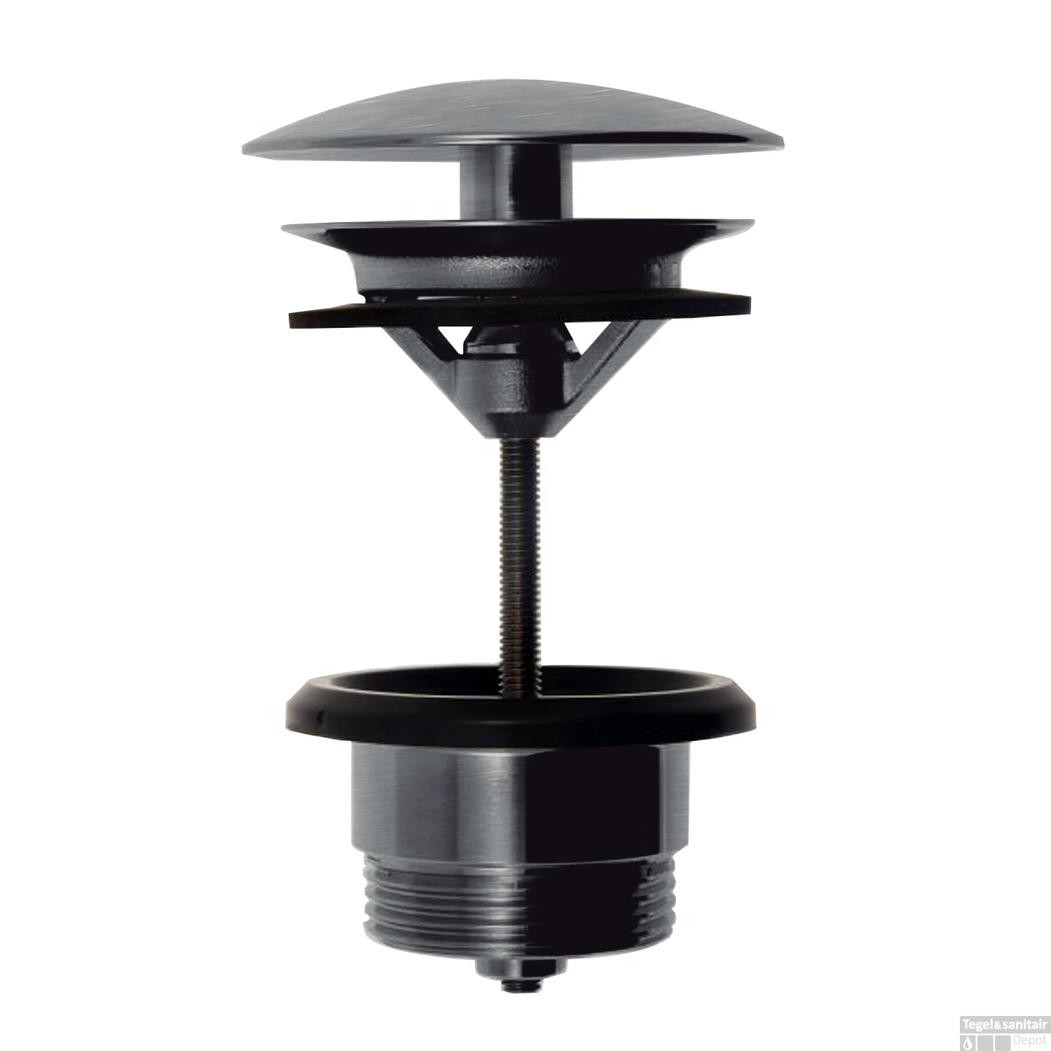 Afvoerplug Lagoo Garda Always Open Messing Geborsteld Nikkel 3 Afvoerplug Lagoo Garda Always Open Messing Geborsteld Nikkel