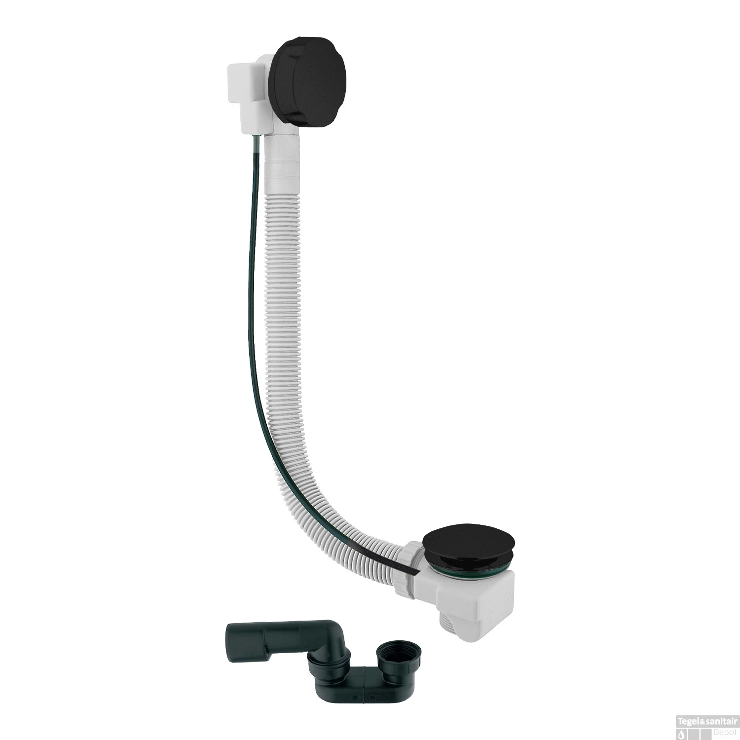 Badoverloop Lagoo Garda Met Clickplug En Sifon Messing Mat Zwart 3 Badoverloop Lagoo Garda Met Clickplug En Sifon Messing Mat Zwart