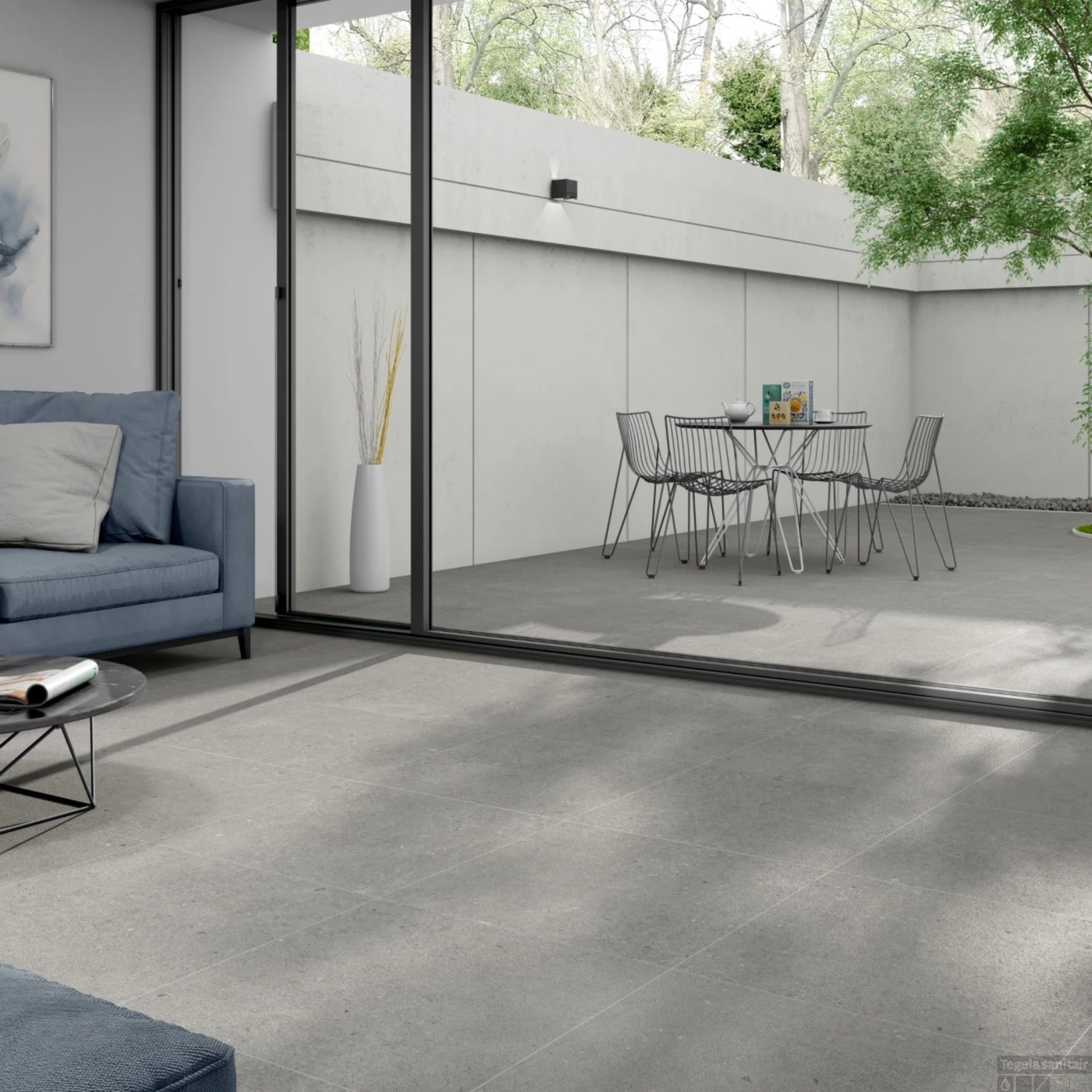 Vloertegel Mykonos Gant Grey Hammer 60x60cm (Doosinhoud 1.08m2) 6 Vloertegel Mykonos Gant Grey Hammer 60x60cm (Doosinhoud 1.08m2) - Afbeelding 4