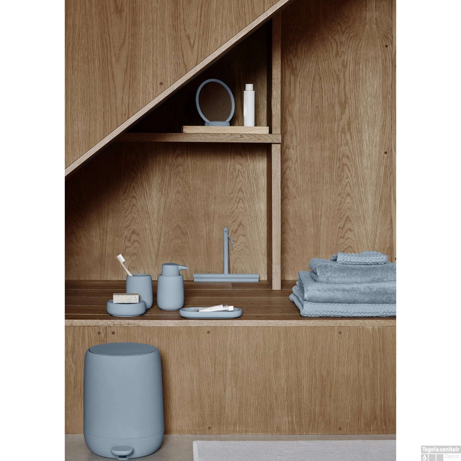 Gastendoekjes Blomus Caro 30x30 Cm Organisch Katoen Ashley Blue (set Van 2 Stuks) - Afbeelding 2