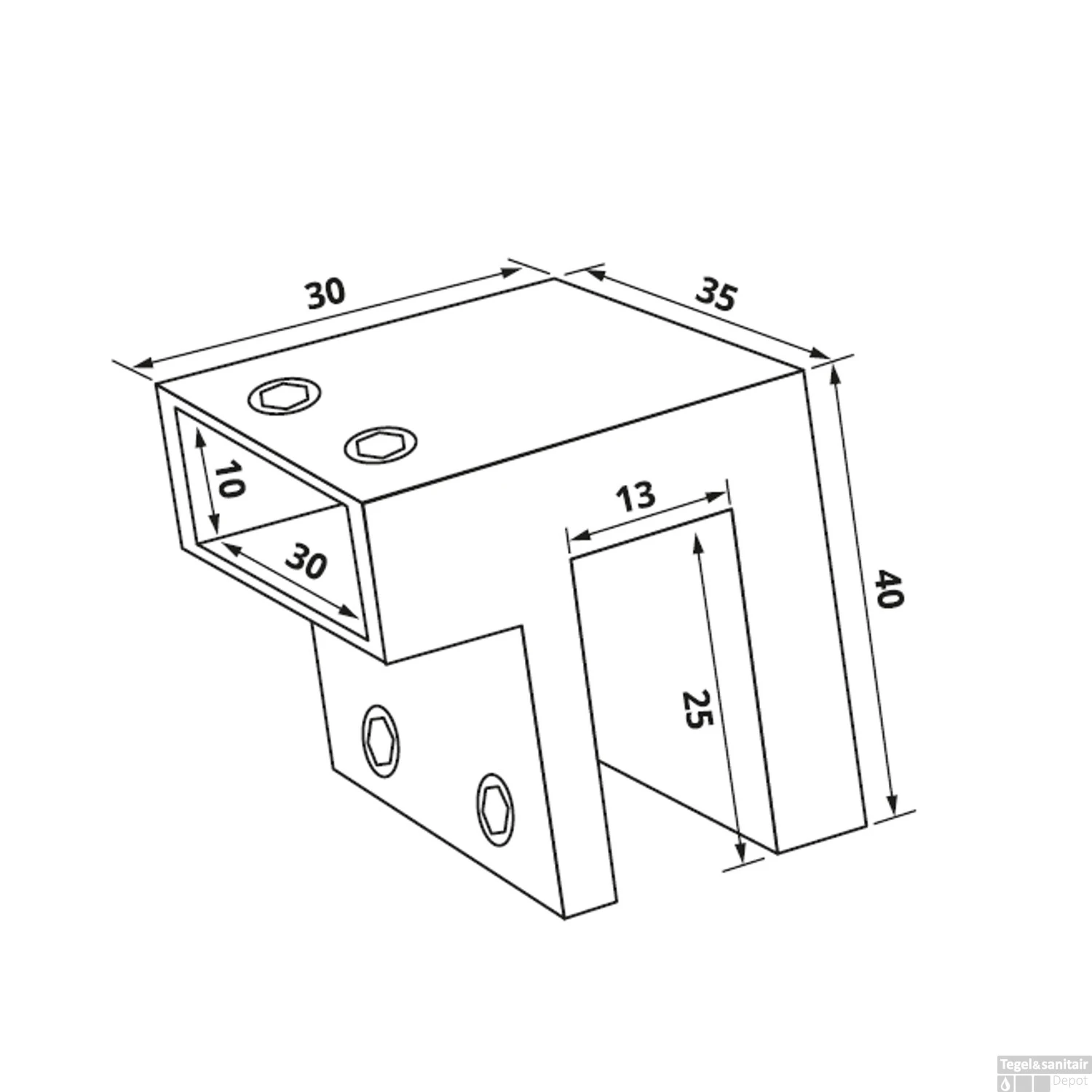 Glasdeel Just Creating T.b.v. Stabilisatiestang Mat Zwart 4 Glasdeel Just Creating T.b.v. Stabilisatiestang Mat Zwart - Afbeelding 2