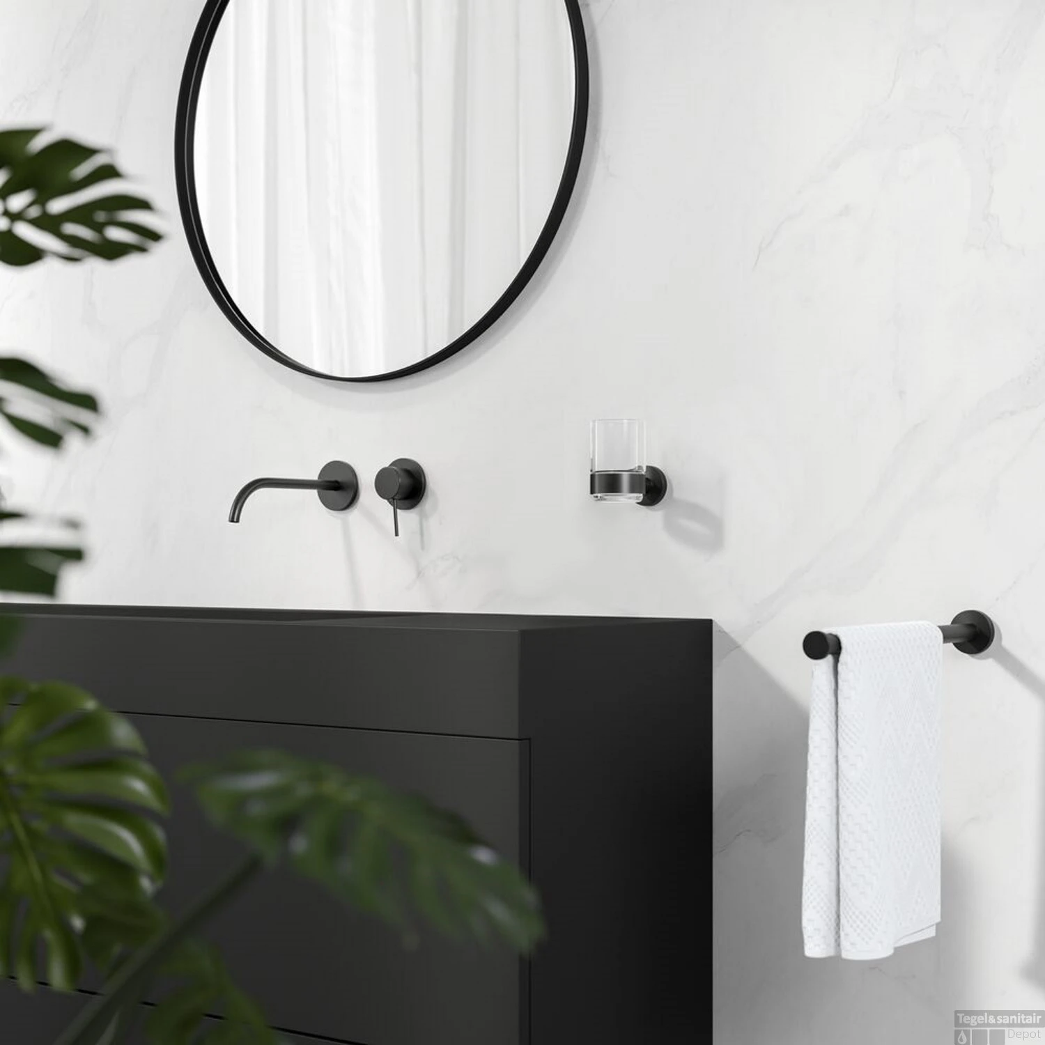 Glashouder Geesa Nemox Met Glas Zwart 5 Glashouder Geesa Nemox Met Glas Zwart - Afbeelding 3