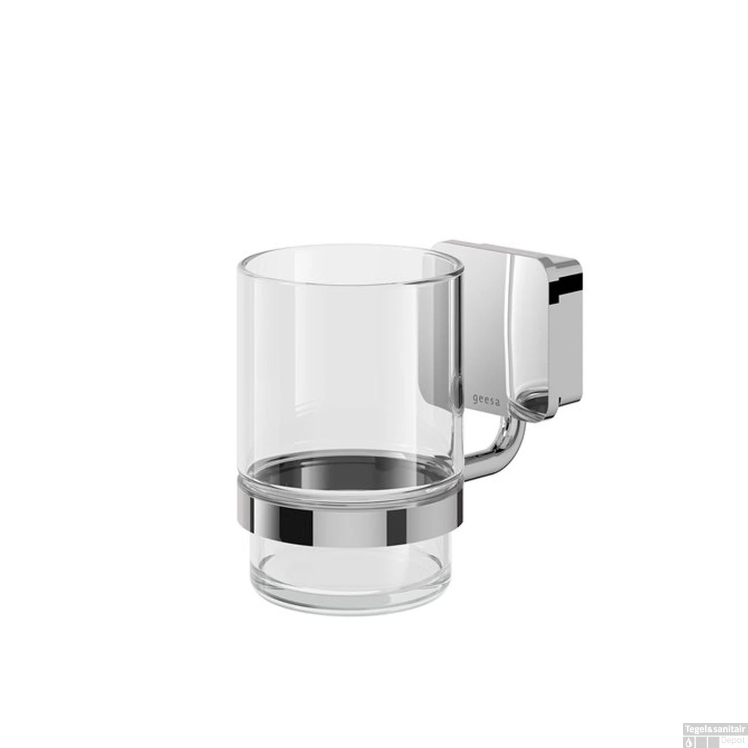 Glashouder Geesa Topaz Met Drinkglas Chroom 3 Glashouder Geesa Topaz Met Drinkglas Chroom