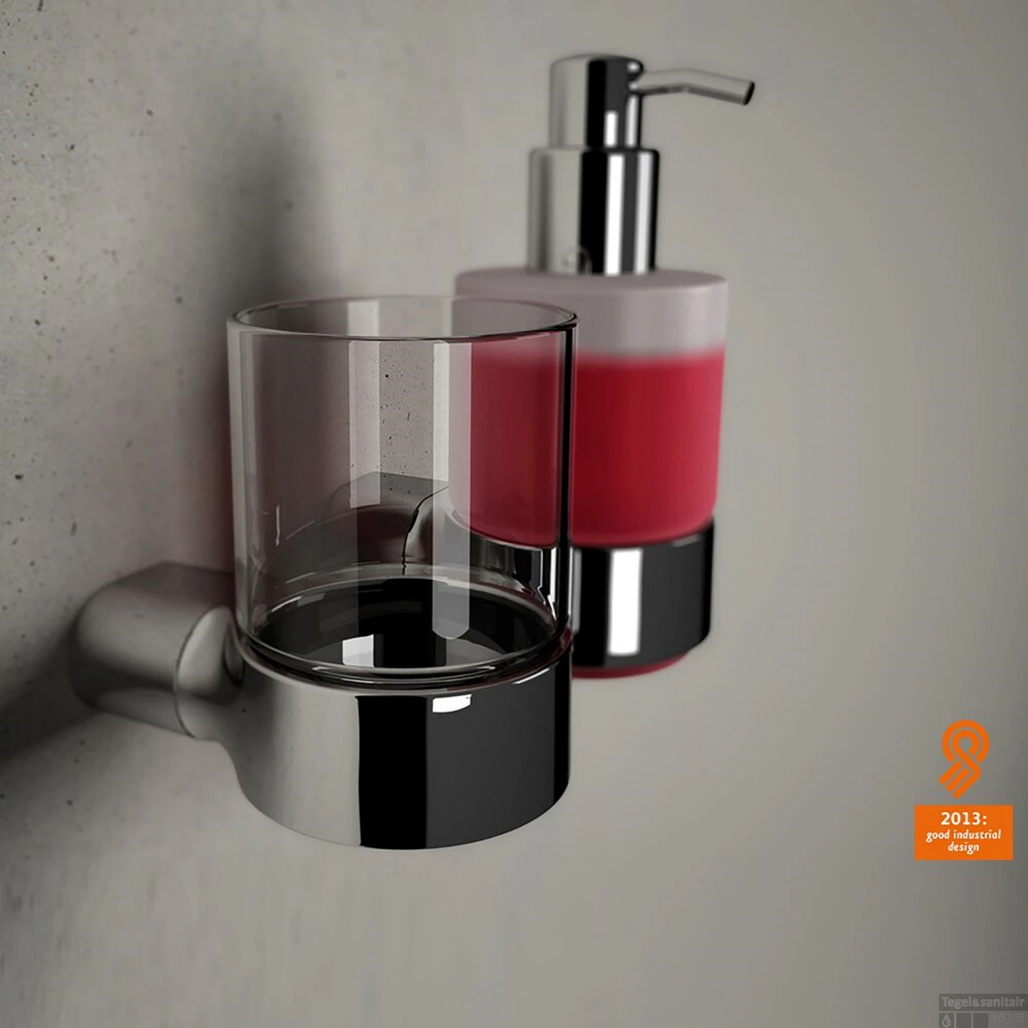 Glashouder Geesa Wynk Met Glas Chroom 5 Glashouder Geesa Wynk Met Glas Chroom - Afbeelding 3