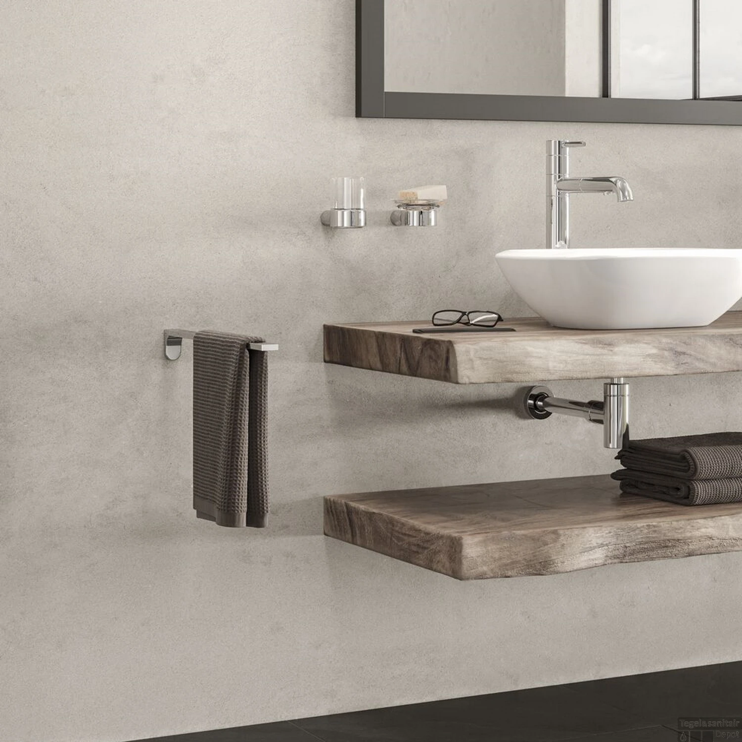 Glashouder Geesa Wynk Met Glas Chroom 6 Glashouder Geesa Wynk Met Glas Chroom - Afbeelding 4