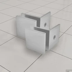 Glaskoppeling Set Tbv Inloopdouche Wiesbaden Zonder Profiel Chroom