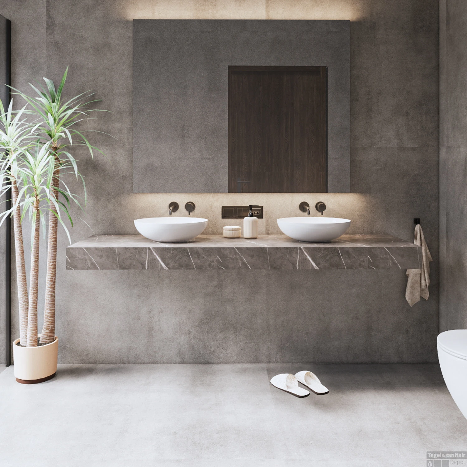 Wastafelblad Gliss Design Topdek 160x46 Cm Marmer Grey Incl. 4 Ophangbeugels 3 Wastafelblad Gliss Design Topdek 160x46 Cm Marmer Grey Incl. 4 Ophangbeugels