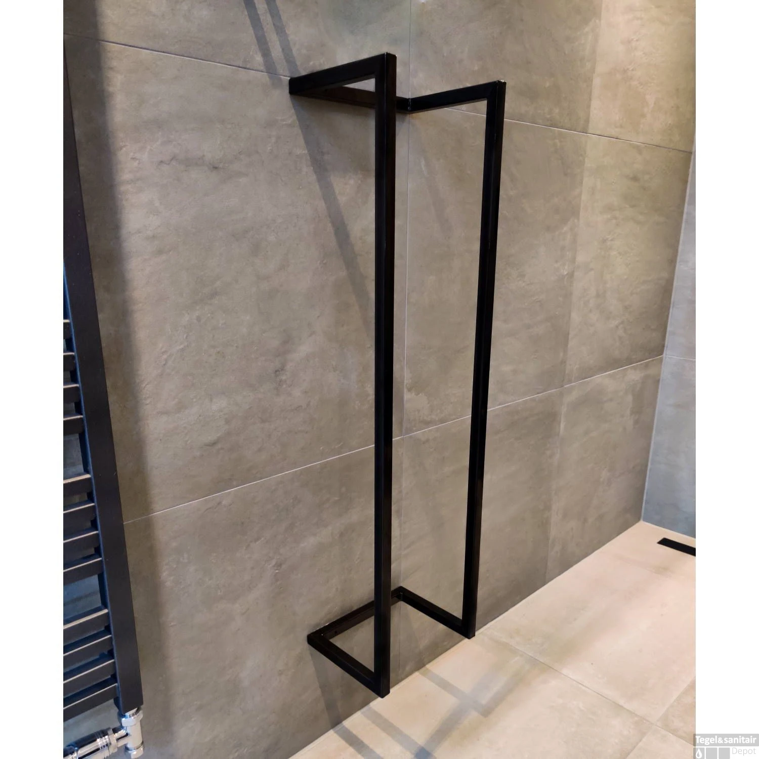 BWS Handdoekenrek Industrieel | 95x25x20cm | Zwart 14 BWS Handdoekenrek Industrieel | 95x25x20cm | Zwart - Afbeelding 12